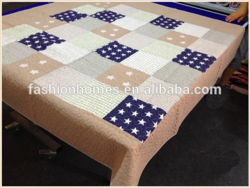 Bed sheet patchwork quilt/patchwork bedspread