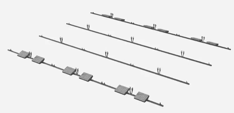 Solar Panel Flat Roof Mounting System Aluminum Flat Roof Ballasted Solar Racking