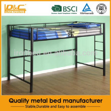 Hot selling fashion modern metal hostel bed cheap loft beds loft bunk bed