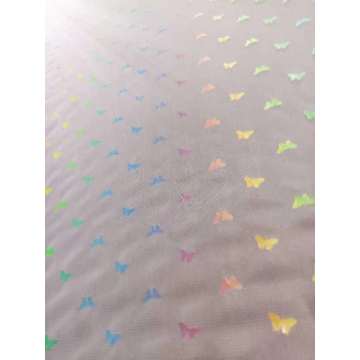 Gauze ironing film small dot leaves butterfly gauze skirt fabric