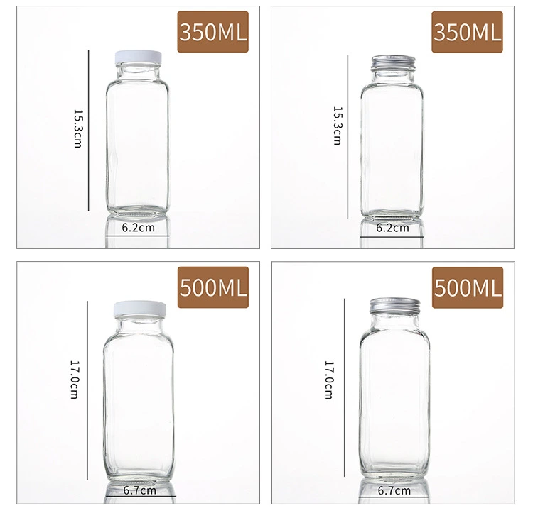 High Quality Unbreakable Transparent Borosilicate Glass Water Bottle with Lid 250ml 350ml 500ml