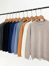 knitted o neck man pure wool sweater