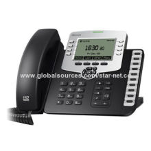 VoIP phone, supports 6 lines, three-way conference call, intercom, speed dial, IP direct dialNew