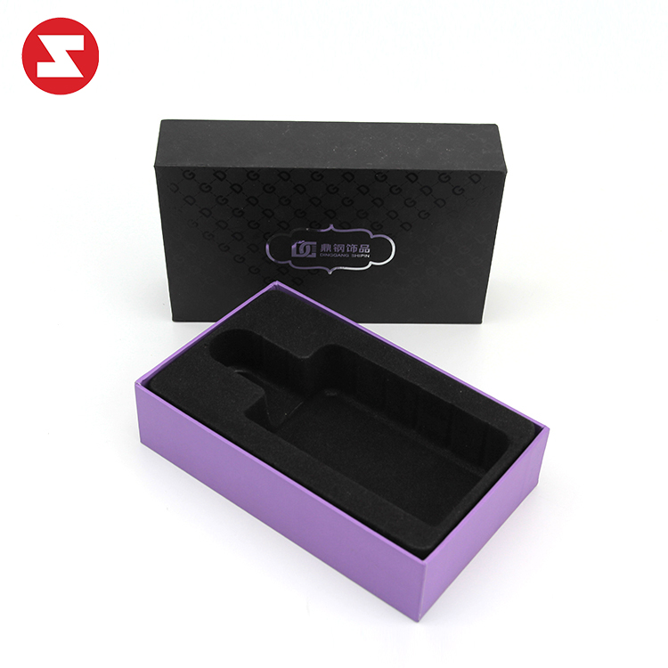 Hot Stamping, Glittering, Flocking, Die Cutting for cosmetic packaging box jewellery gift packaging paper storage box