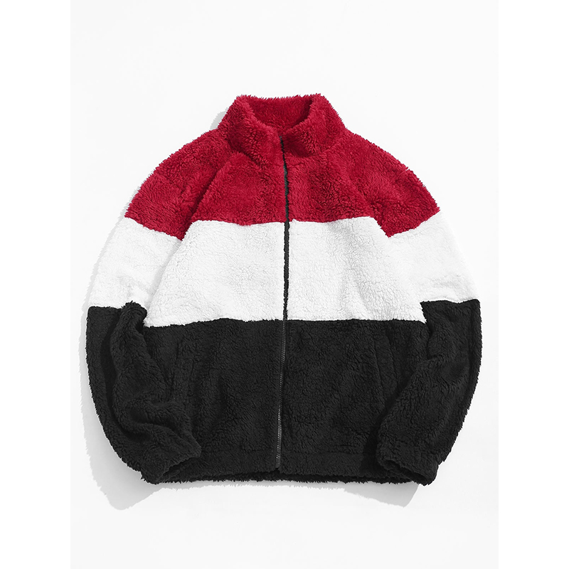 Color Blocking Sherpa Jacket 