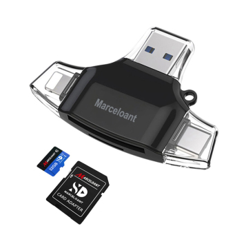 Marceloant SD Card Reader for smart phone Lightning Adapter iphone Memory Card Rader Adapter Micro USB