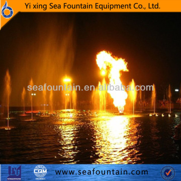 decorative outdoor fire jet water fountain fire mixed water