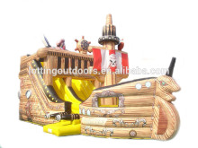 giant inflatable pirate Boat slide with water slides