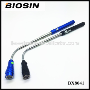 3 led extending telescopic baton magnet flashlight