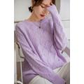 Oversized cashmere jumper with round neck