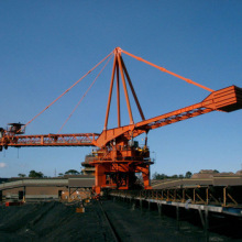 Bucket wheel stacker reclaimer