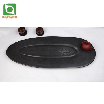 Express Transportation Black Marble Tea Tray Sculpture