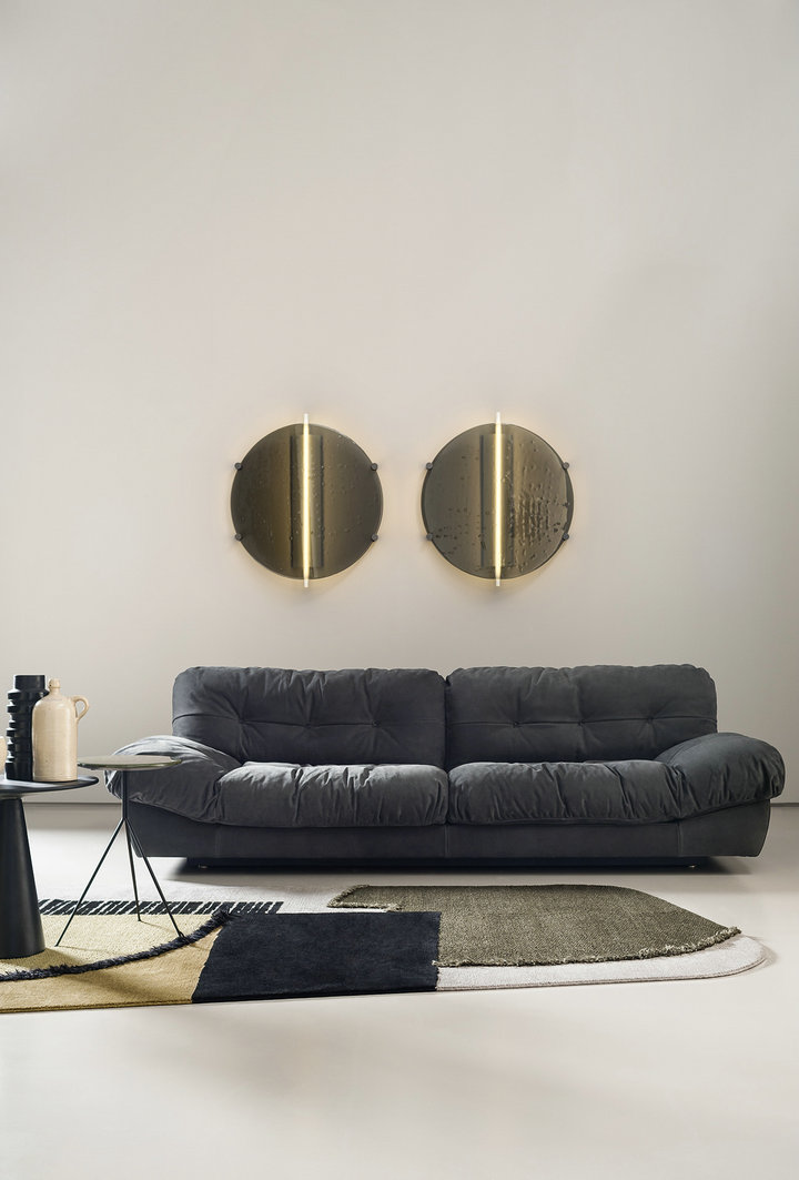 Modern leather milan sofa for living room furniture Modern leather milan sofa for living room furniture