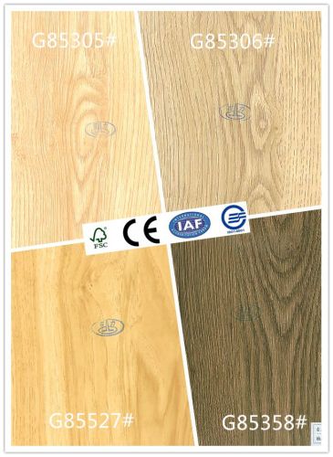 8mm Teak Embossed Laminate Wood Flooring for Home Decoration