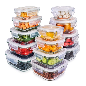 Heat Resistant Microwavable Glass Food Containers