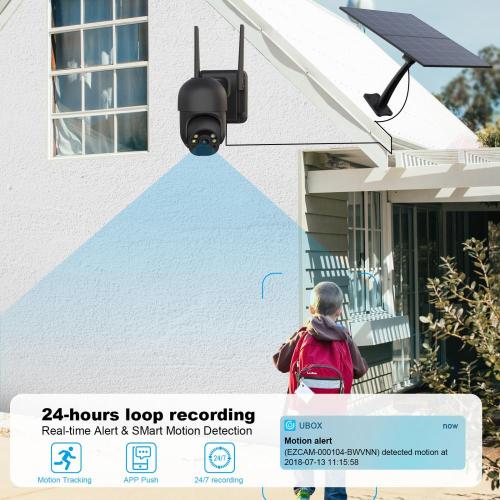 Solar berkuasa 1080p WiFi CCTV Network 4G Camera