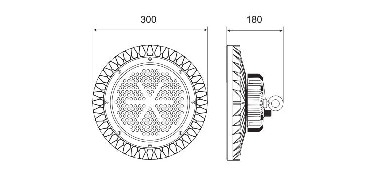 Source High Bay Emergency Asymmetric 10 Degree LED Lens on