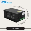 Alimentation laser ZY100WCO2 pour tubes en verre 100W