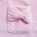 Flannel Hooded Long Fleece Bathrobe Towel For Women