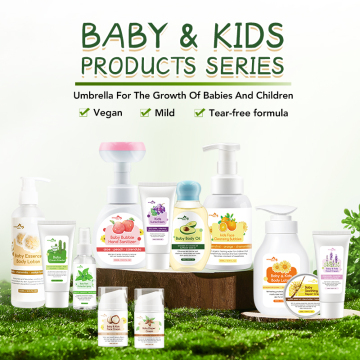 Vegan Organic Baby Skin Care Set: Lotion, Massage Oil, Eczema Cream & Sunscreen