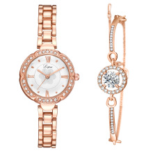 Set of Elegant Luxury Women's Watches: Rose Gold Woman Watch Bracelets for Montre Femme & Reloj Mujer