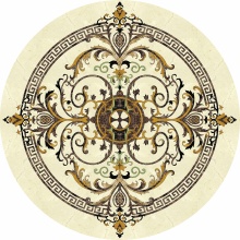Custom waterjet marble  inlay medallion for flooring