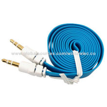 Audio AV flat 3.5mm stereo cables