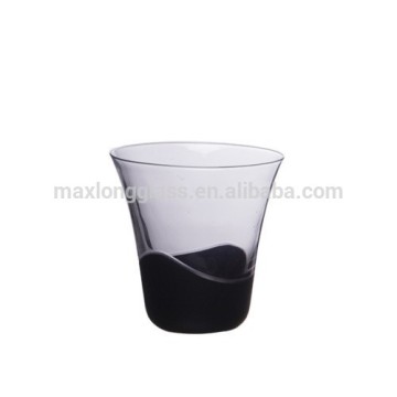 Tumbler Glass with Black Painting Color