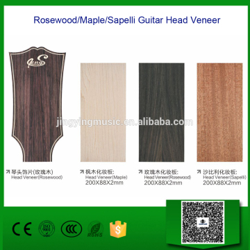 Rosewood/Maple/Sapelli Guitar Head Veneer
