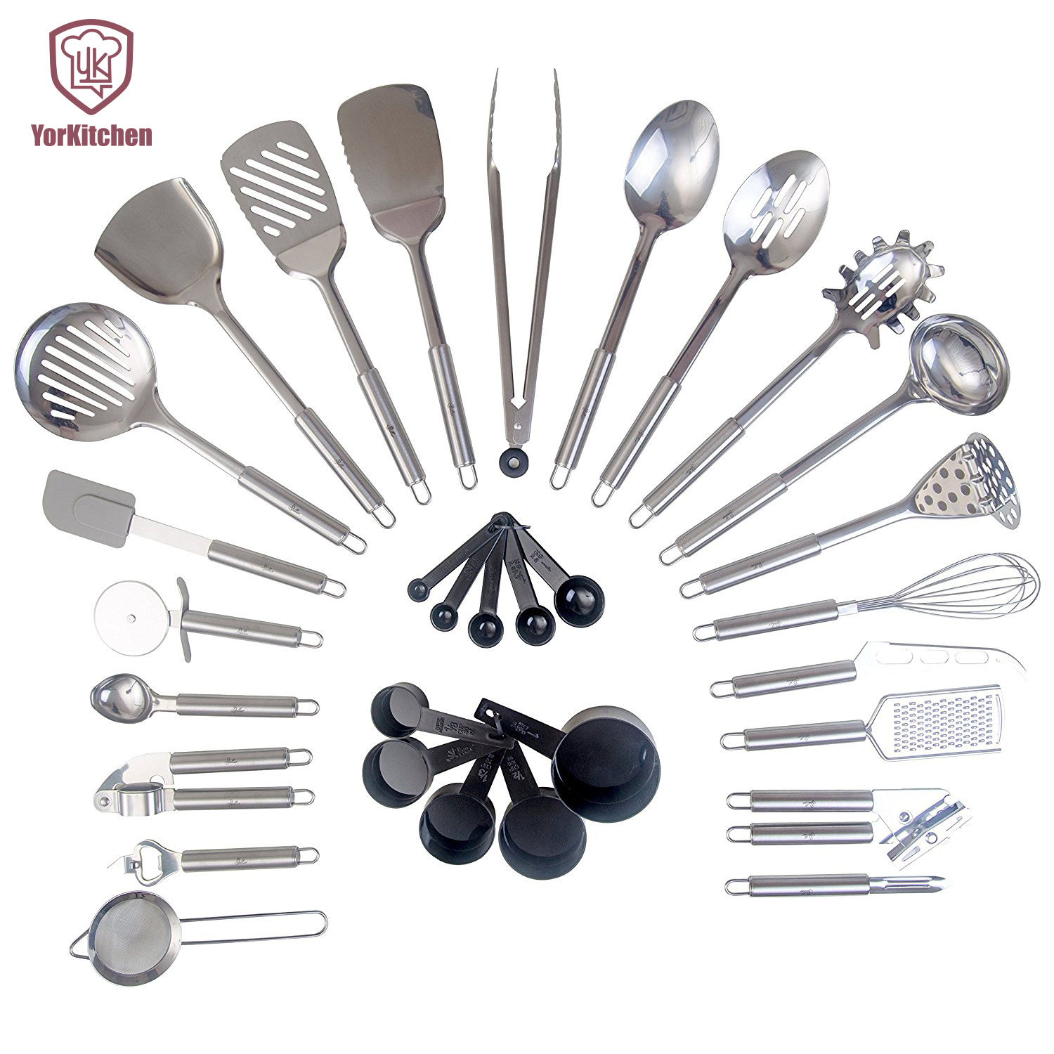 Stainless steel kitchen tools stainless steel kitchenware set can be freely combined set