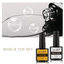 8ml Rubber-Based Gel Nail Polish - Top Coat and Base Coat for UV Nail Gel