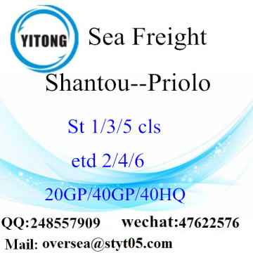 Shantou Port Sea Freight Shipping To Priolo