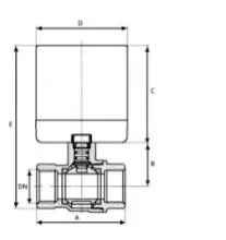 Electric Actuator  Brass Motorized Control Ball Valve     