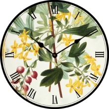 Garden Glass Round Wall Clock