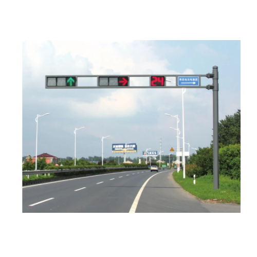 Galvanized steel traffic signal lighting pole