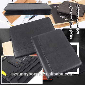 Letter Size/A4 Paper Size/Legal Size Leather File Folder With Zipper Closure