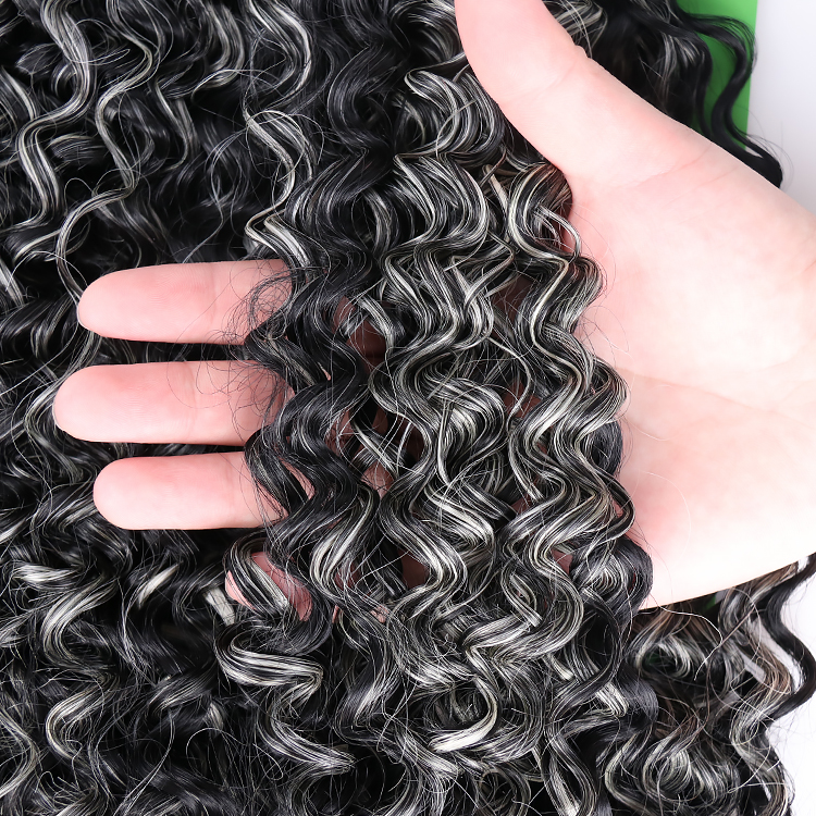 Top Quality Bone Straight  Piano Color Yaki Bouncy Curly Hand Tied Weft Hair Extension Bundles Weavons Synthetic Hair Weft