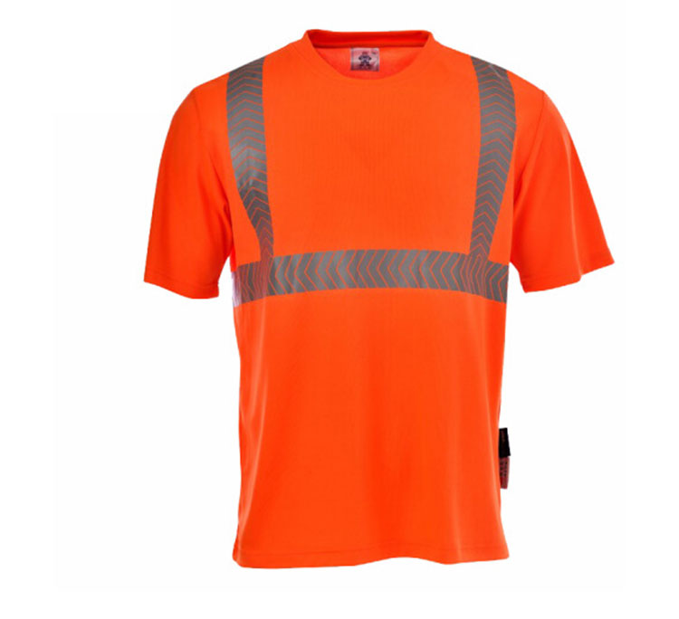 Customized logo high visibility reflective short sleeves safety t shirt