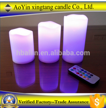 3 Pieces Amber Flickering Flame Light LED Candles