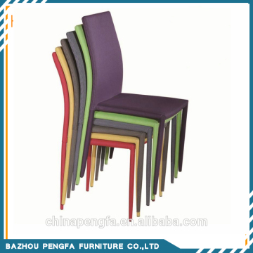 Simple design pure colour fabric dining chair, home dining chair