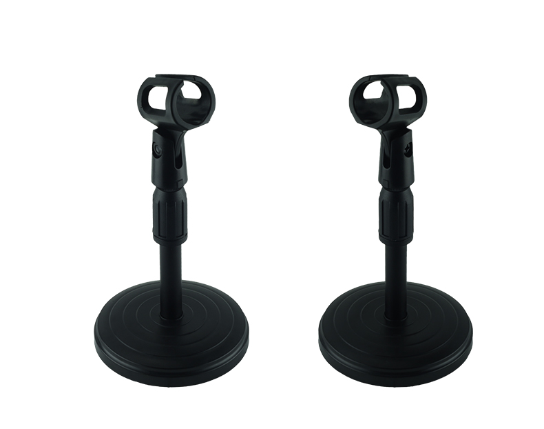 Round Base Desktop Table Microphone Mic Holder Stand with Clip