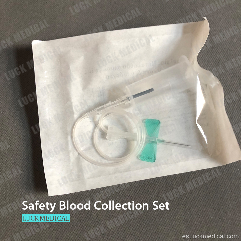 Vacueta de set de recolección de sangre de seguridad