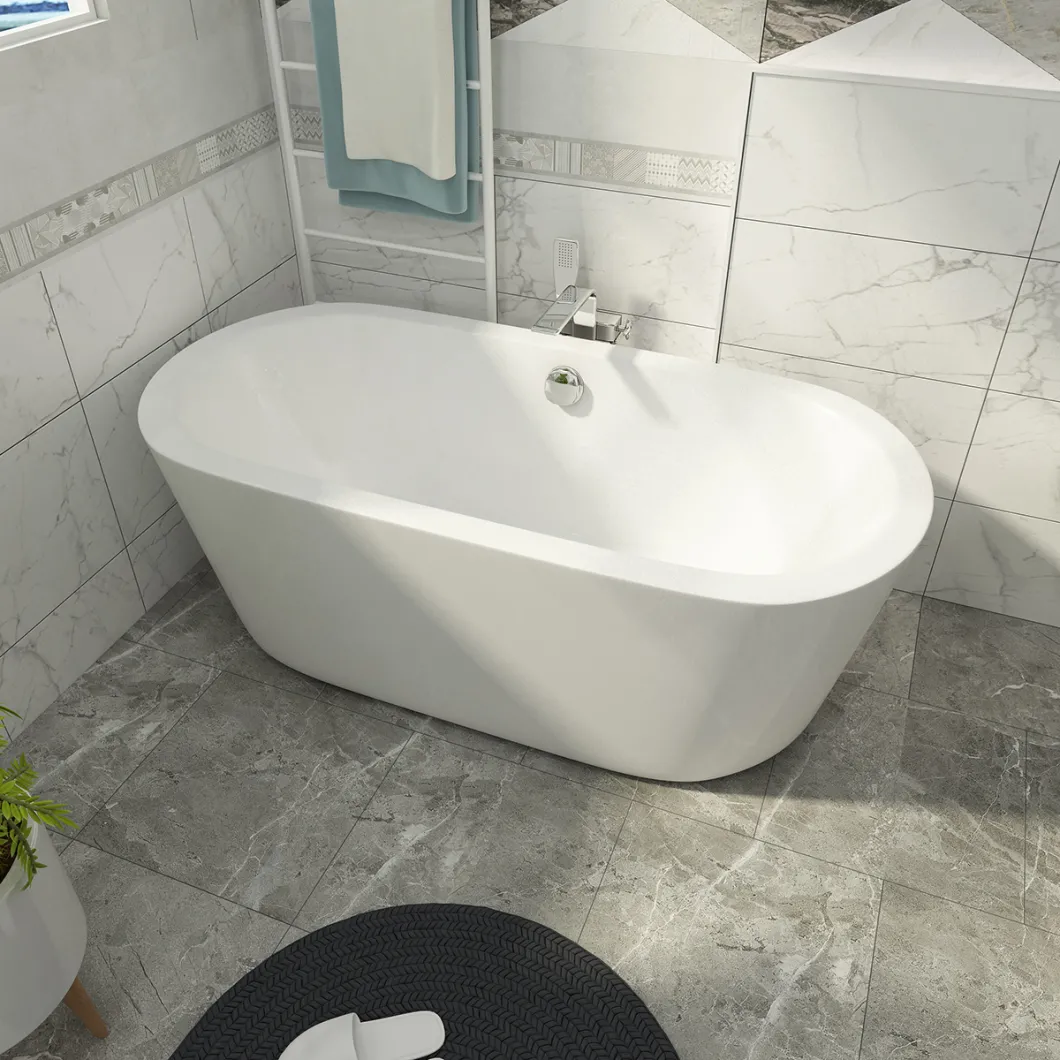 High Grade Luxury Acrylic Oval Modern Freestanding Bathtub