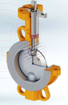 PFA Lined Butterfly Valve Wafer Type high performance
