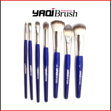 Blue makeup brush set,7 piece makeup brush sets,china makeup brush set