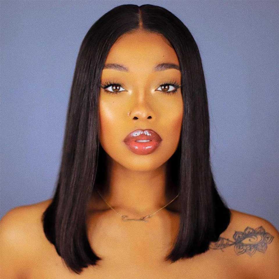 WKSwigs Straight Bob Wigs Brazilian Human Hair Lace Front Closure Short Bob Wig Wholesale Straight Human Hair Bob Raw Brazilian