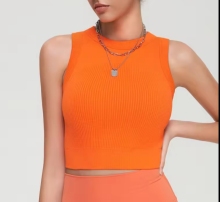 2024 Women's High Neck Seamless Shockproof Running Tank Tops