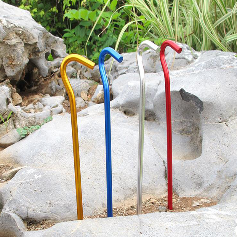 Customized aluminum ground nail tent pegs for camping