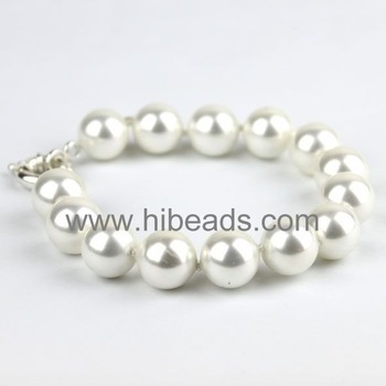 White round sea shell pearl or mother of pearl bracelet for sale Shell-pearl-88-050