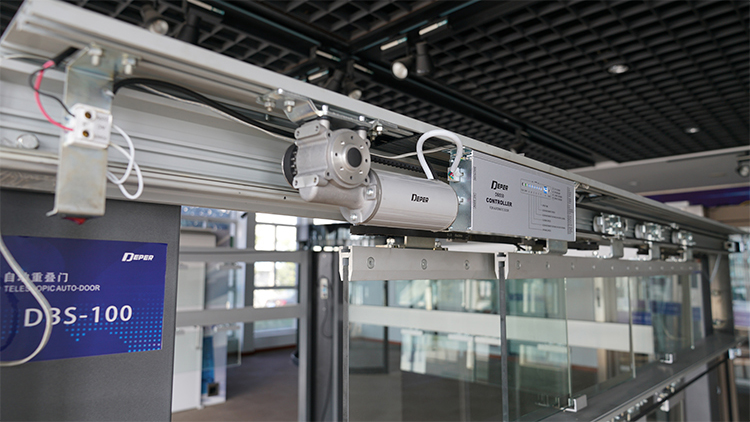 Chinese factory commercial automatic telescopic sensor glass sliding door operator